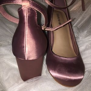 Satin Ankle Strap Pumps (Wide Width)